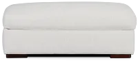 Veronica White Down Ottoman