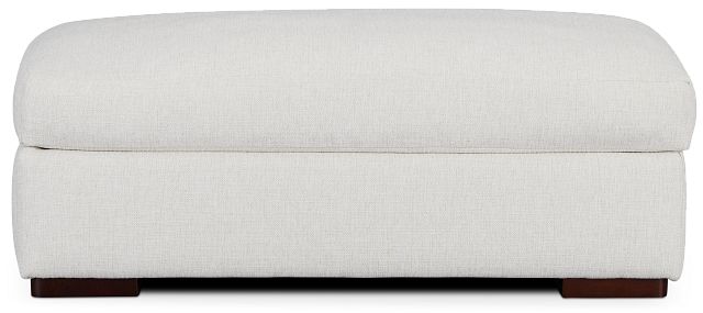 Veronica White Down Ottoman