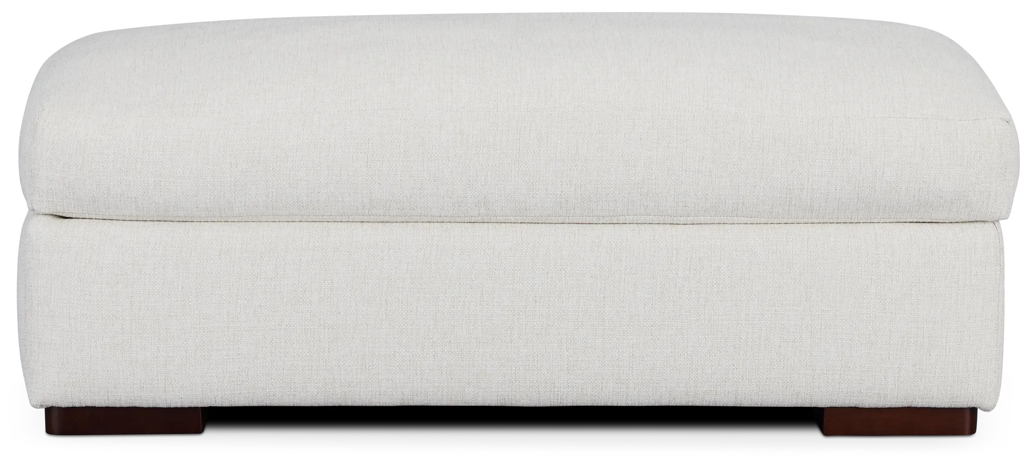 Veronica White Down Ottoman