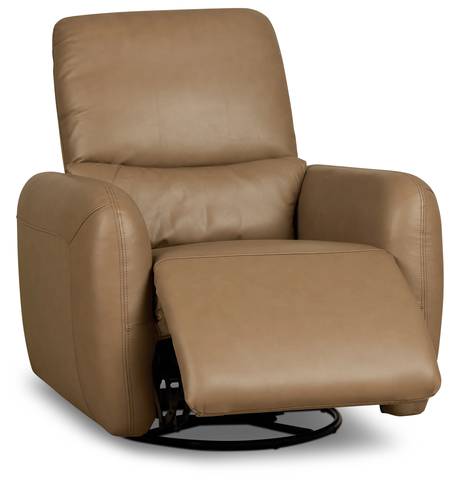 Eve Brown Lthr/vinyl Power Swivel Glider Recliner
