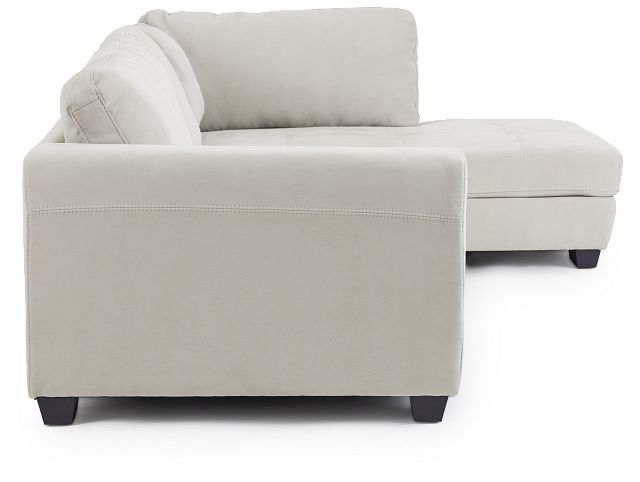 Perry Light Gray Micro Right Chaise Sectional (3)