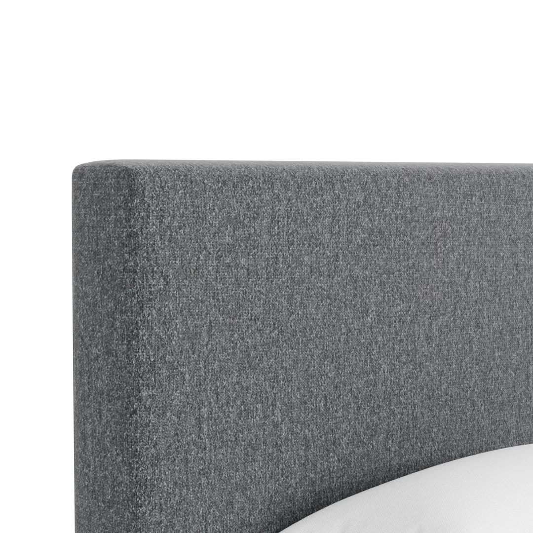 Grayton Delray Dark Gray 54" Upholstered Platform Bed