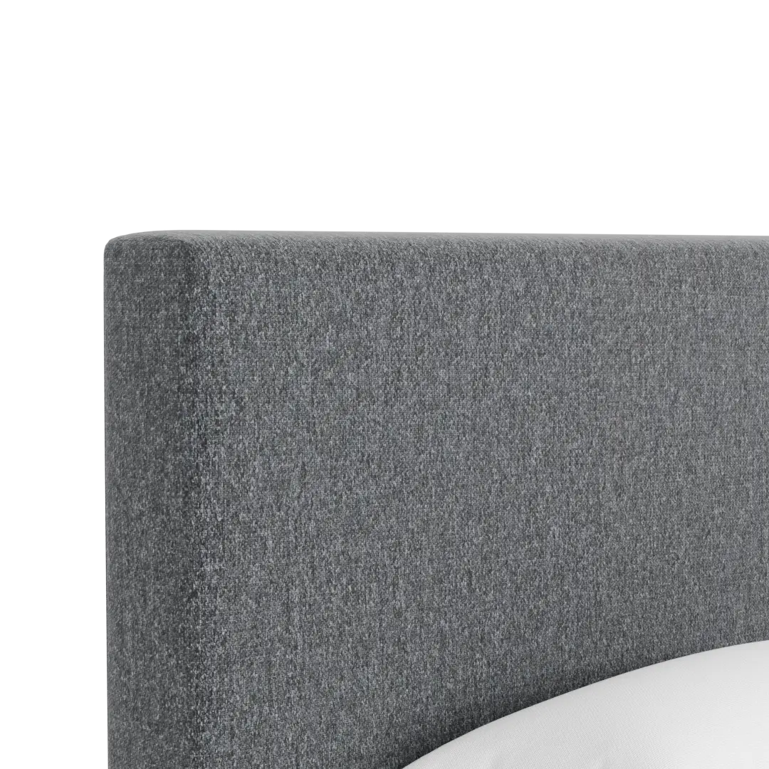 Grayton Delray Dark Gray 54" Upholstered Platform Bed Grayton Delray Dark Gray 54" Upholstered Platform Bed