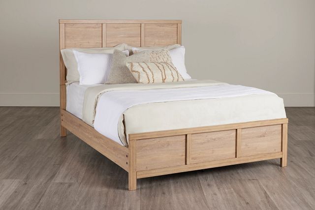 Layton Light Tone Panel Bed