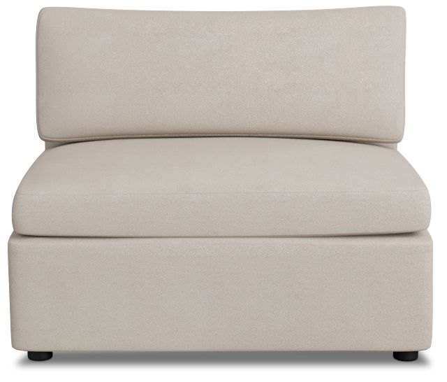 Destin Sutton Beige Fabric Armless Chair