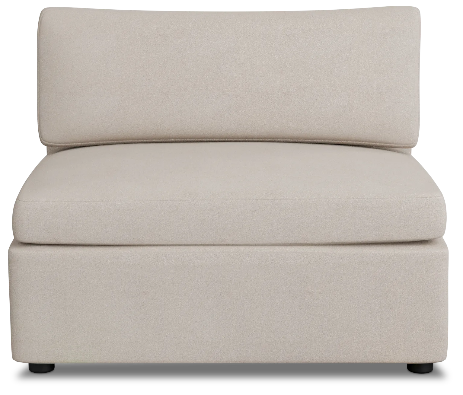 Destin Sutton Beige Fabric Armless Chair