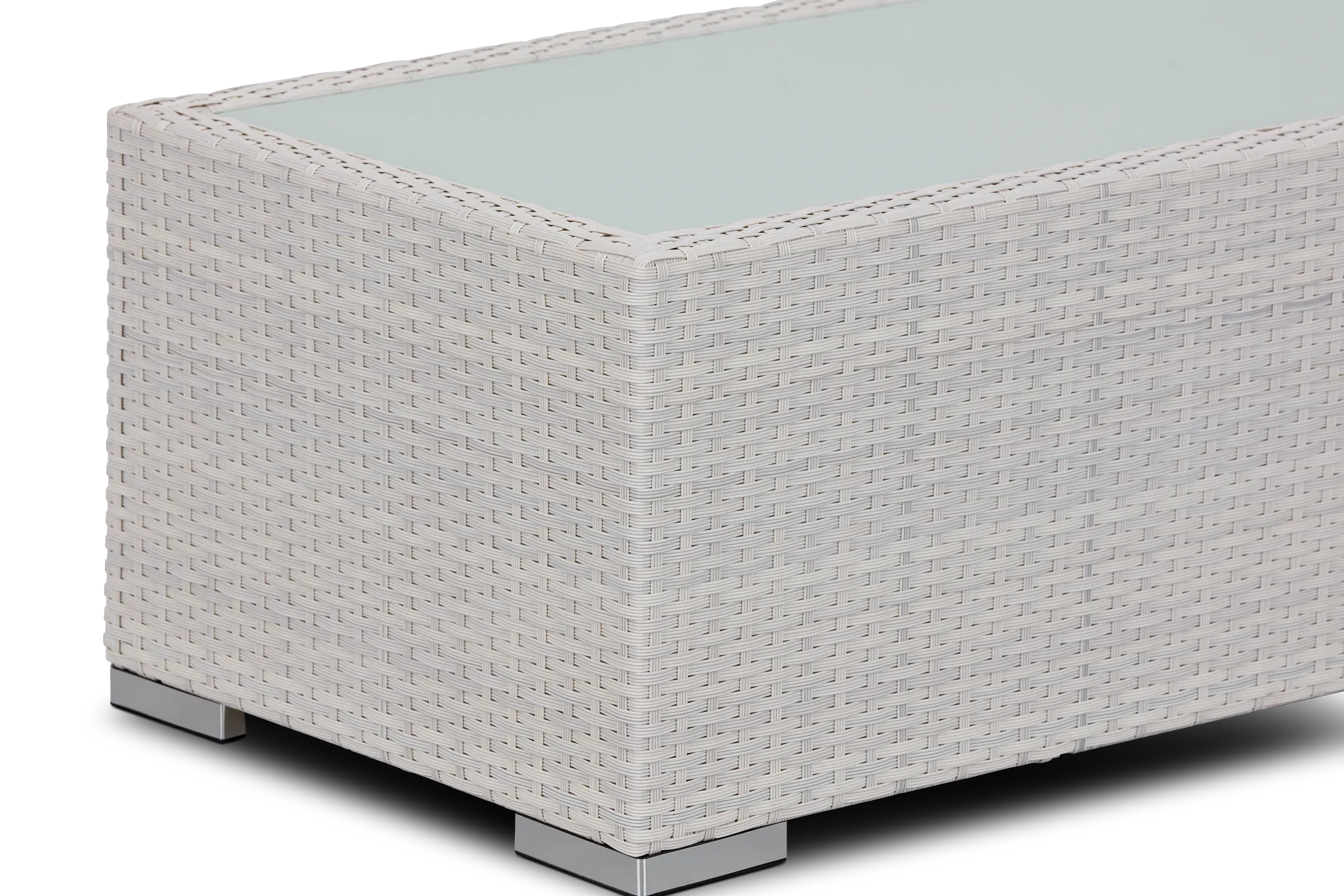 Biscayne White Rect Coffee Table