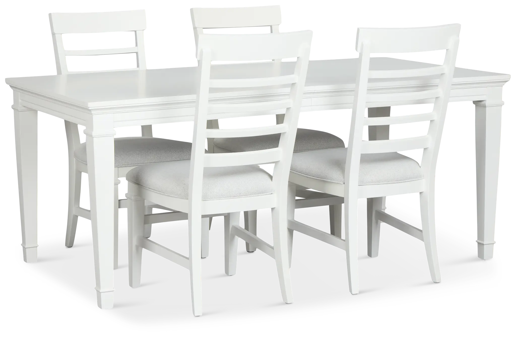 Cape Cod Ivory Rect Table & 4 Upholstered Chairs Cape Cod Ivory Rect Table & 4 Upholstered Chairs