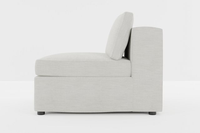 Destin Maguire Ivory Fabric Armless Chair