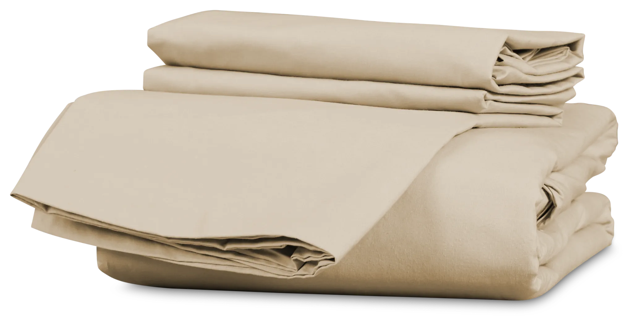 Rest & Renew Percale Cotton Beige 200 Thread Duvet Set