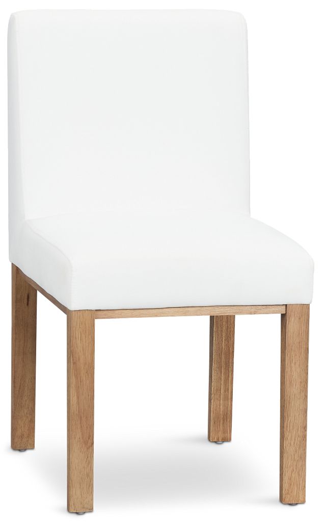 Haven White Upholstered Side Chair