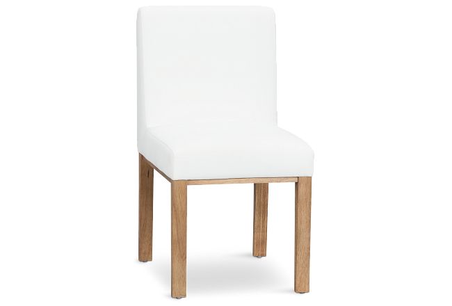 Haven White Upholstered Side Chair
