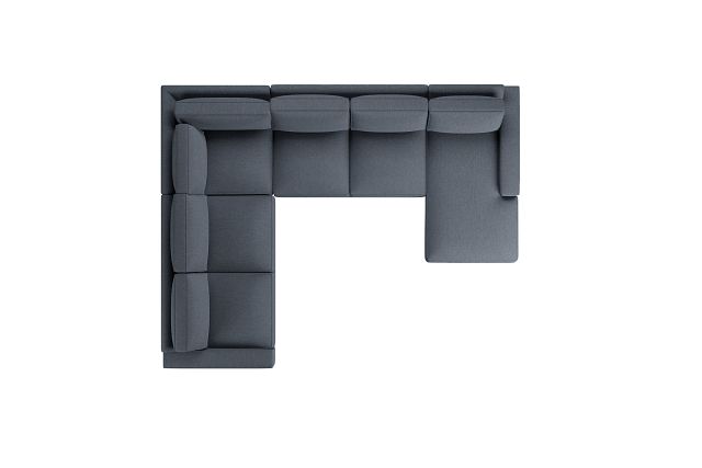 Edgewater Victory Dark Blue Medium Right Chaise Sectional