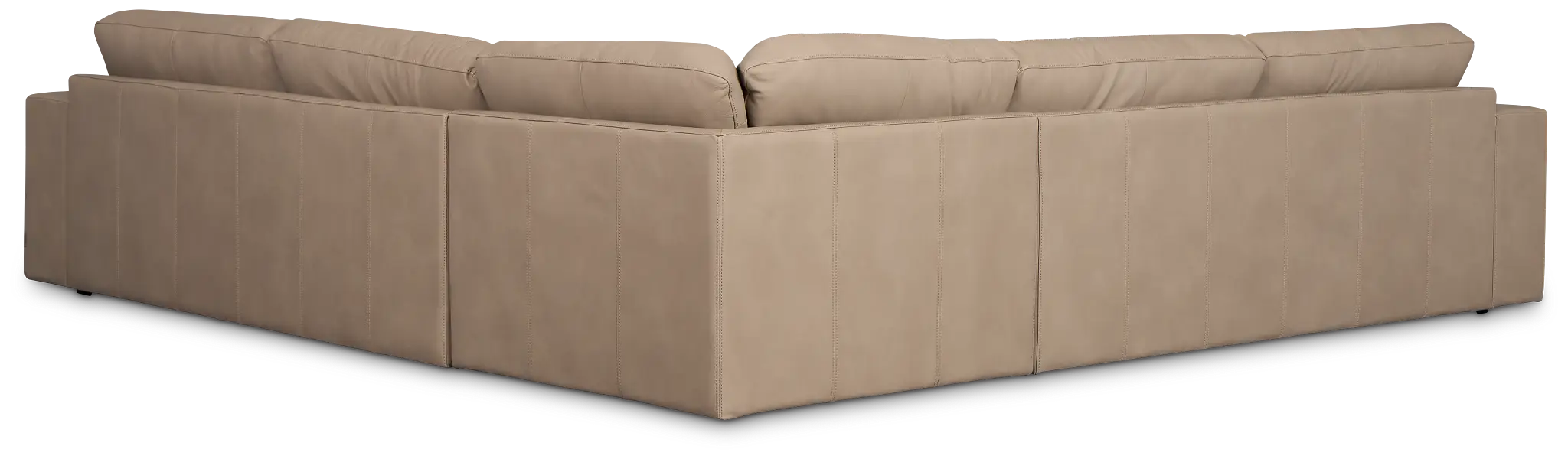 Kellan Taupe Leather Small Two-arm Sectional Kellan Taupe Leather Small Two-arm Sectional