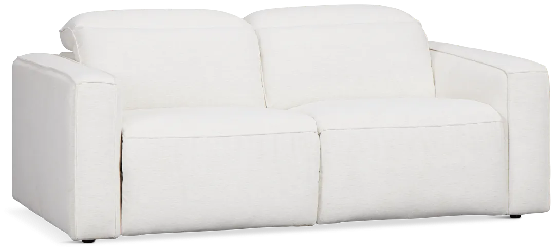 Ryland White Fabric Power Reclining Sofa
