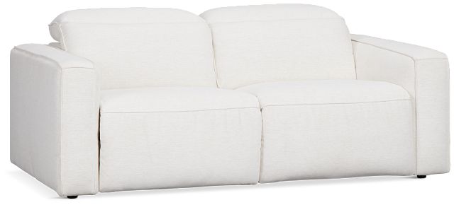 Ryland White Fabric Power Reclining Sofa