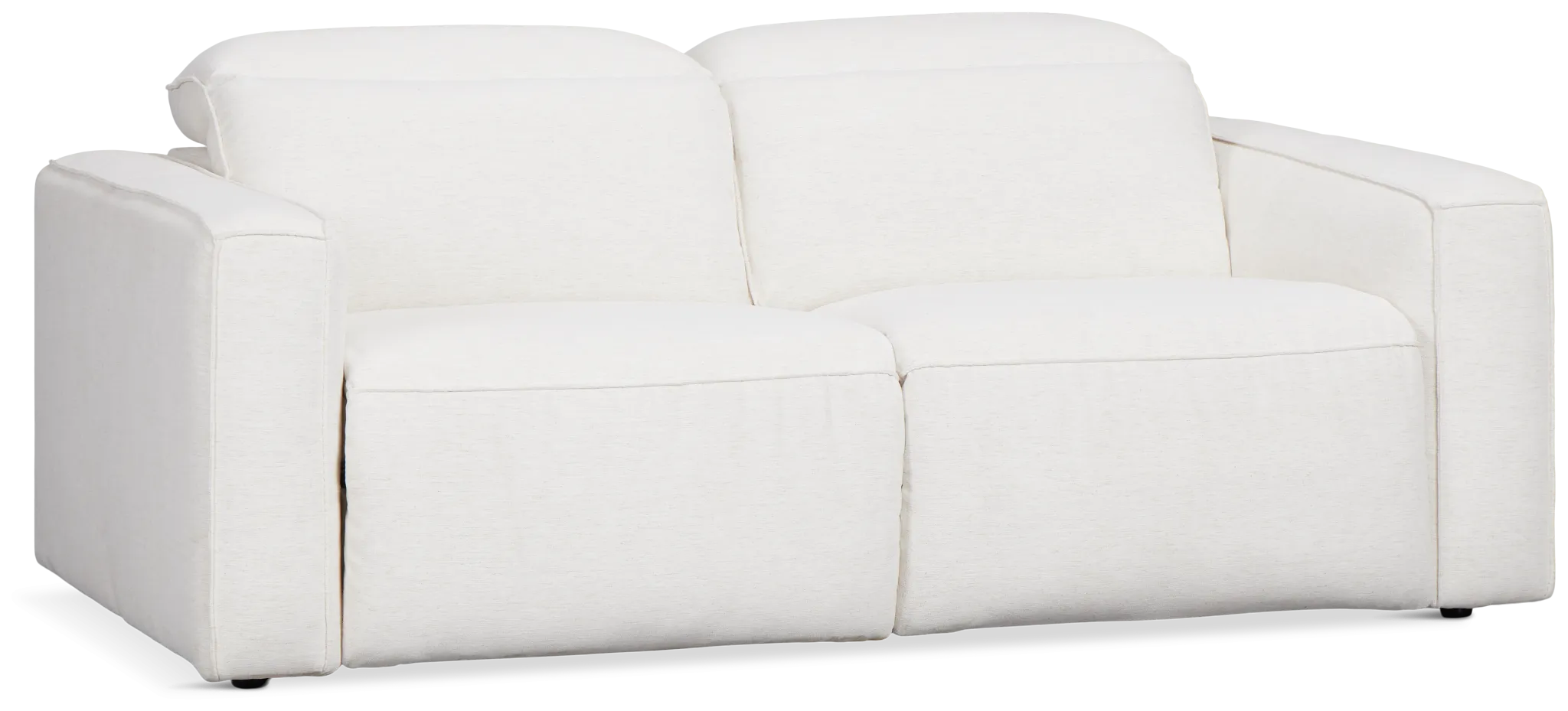 Ryland White Fabric Power Reclining Sofa