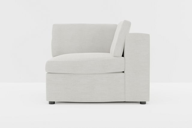 Destin Maguire Ivory Fabric Corner Chair