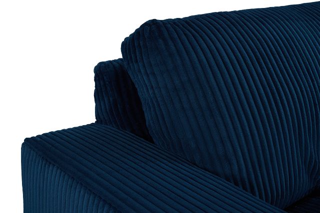 Charlie Dark Blue Fabric Medium Right Chaise Sectional