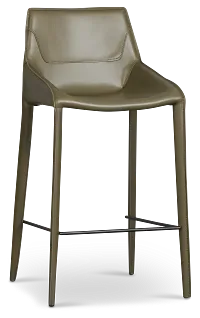 Wakefield Dark Green 27" Upholstered Barstool