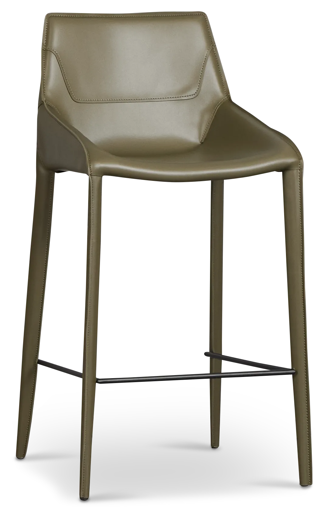 Wakefield Dark Green 27" Upholstered Barstool