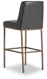 Sierra Dark Gray Bonded Ltr 30" Barstool