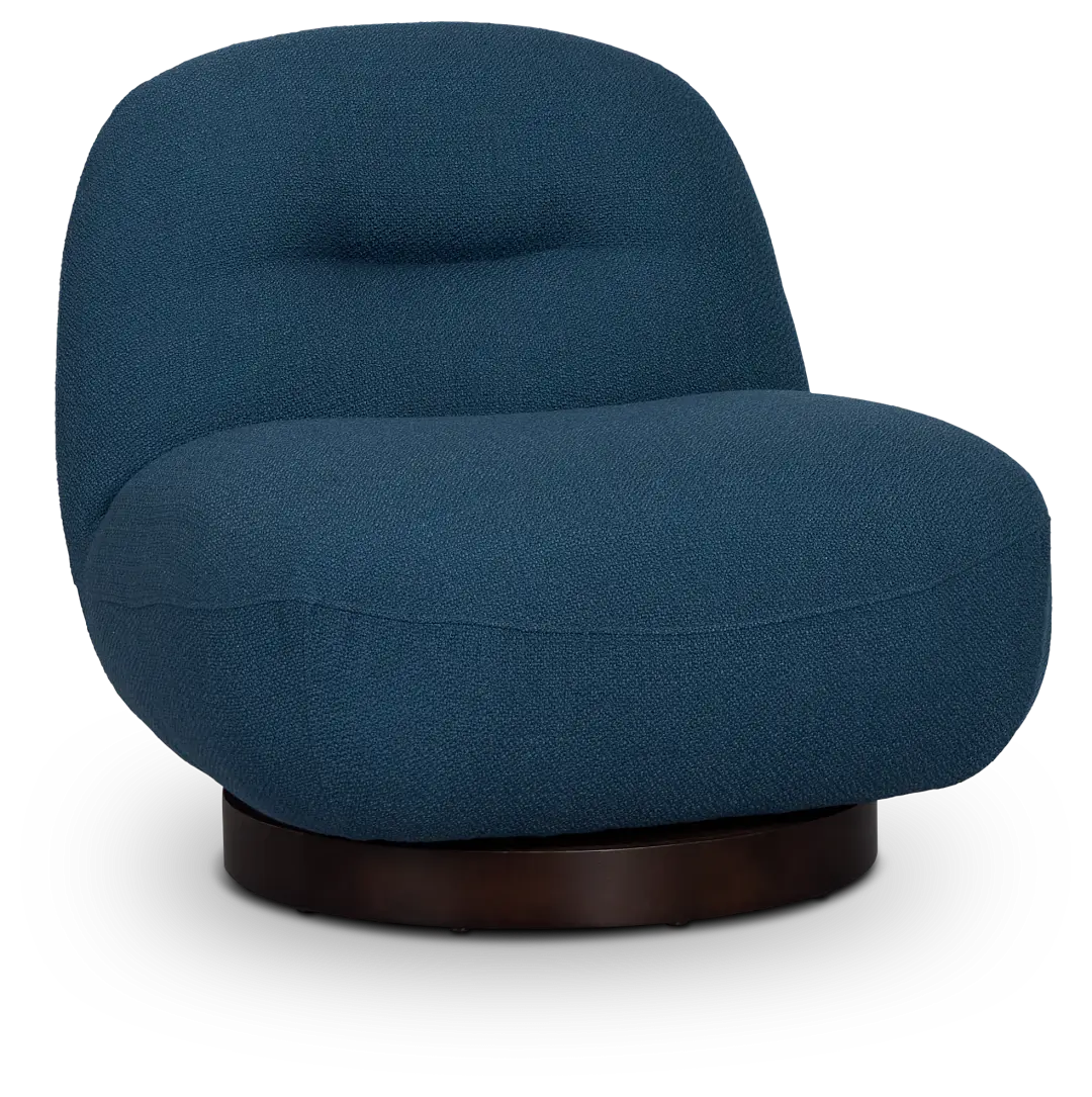 Aaliyah Dark Blue Fabric Swivel Accent Chair Aaliyah Dark Blue Fabric Swivel Accent Chair