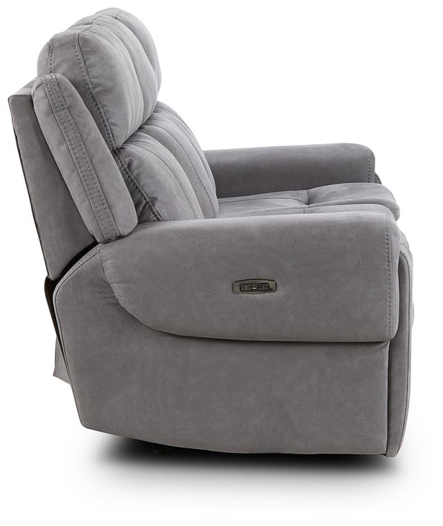 Scout Gray Micro Power Reclining Sofa