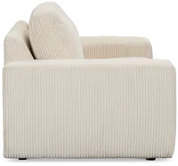 Charlie Ivory Fabric Loveseat