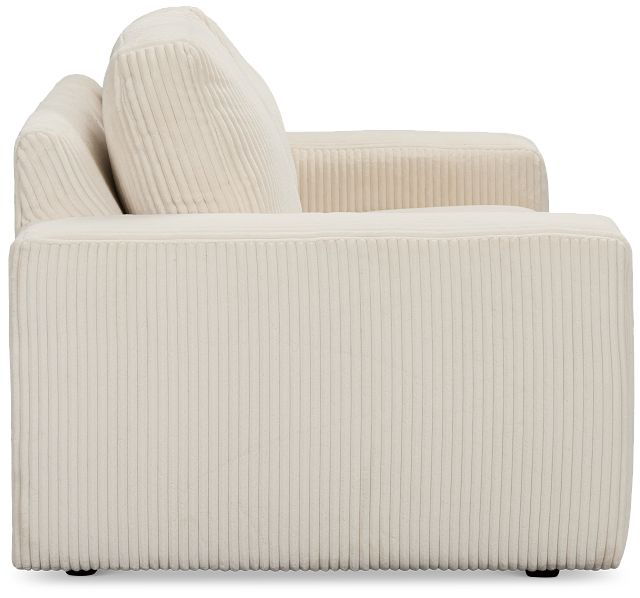 Charlie Ivory Fabric Loveseat