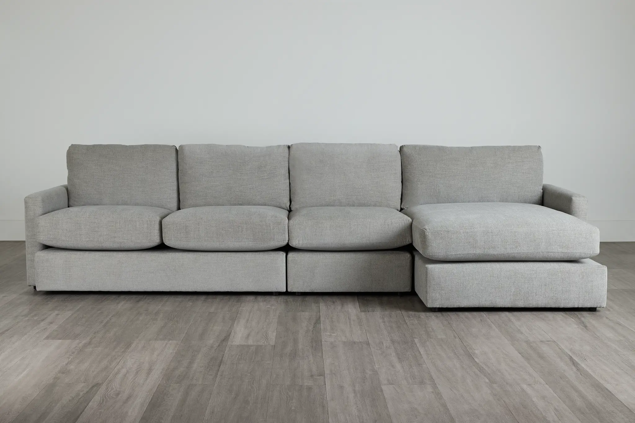 Noah Gray Fabric Small Right Chaise Sectional Noah Gray Fabric Small Right Chaise Sectional