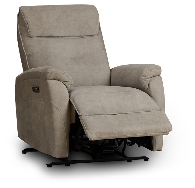 Ryder Beige Micro Power Recliner