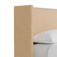 Captiva Merino Taupe 48" Upholstered Shelter Bed