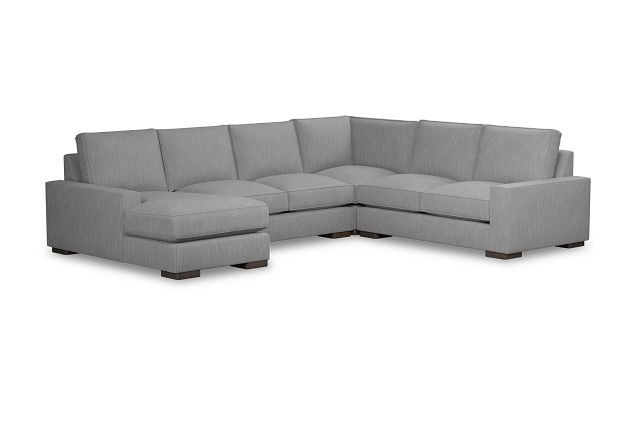 Edgewater Revenue Gray Medium Left Chaise Sectional