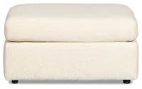 Maxwell Light Beige Fabric Cocktail Ottoman