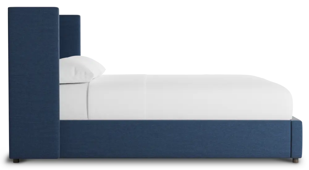 Captiva Peyton Dark Blue 48" Upholstered Shelter Bed Captiva Peyton Dark Blue 48" Upholstered Shelter Bed