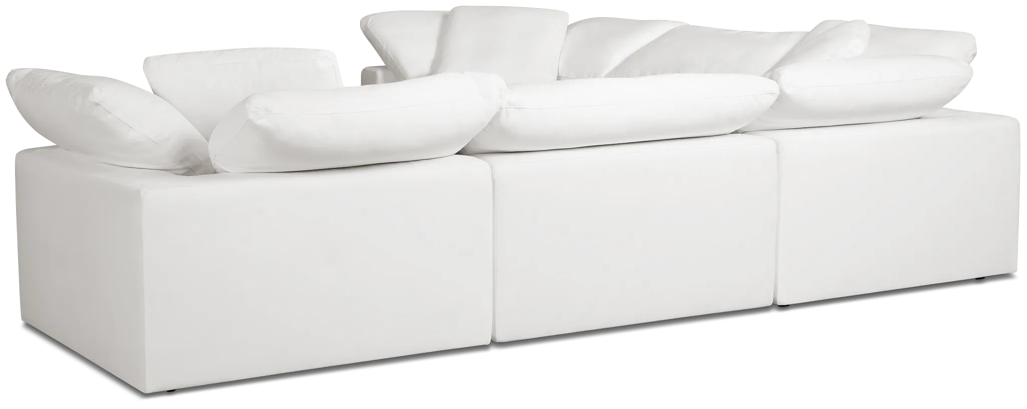 Nixon White Fabric 5-piece Modular Sectional