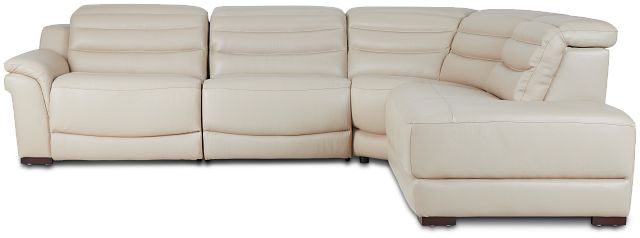 Sentinel Taupe Lthr/vinyl Small Dual Power Right Bumper Sectional