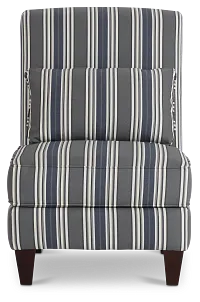 Amuse Blue Stripe Accent Chair