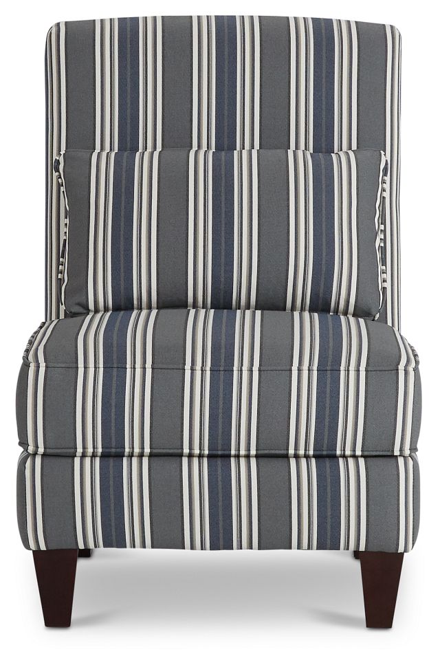 Amuse Blue Stripe Accent Chair