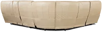 Casey Light Beige Lthr/vinyl Medium Triple Power 2-arm Sectional