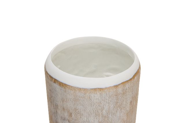 Carmine White Vase