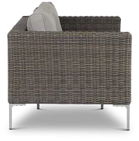 Tulum Gray Woven Loveseat W/ Cushion