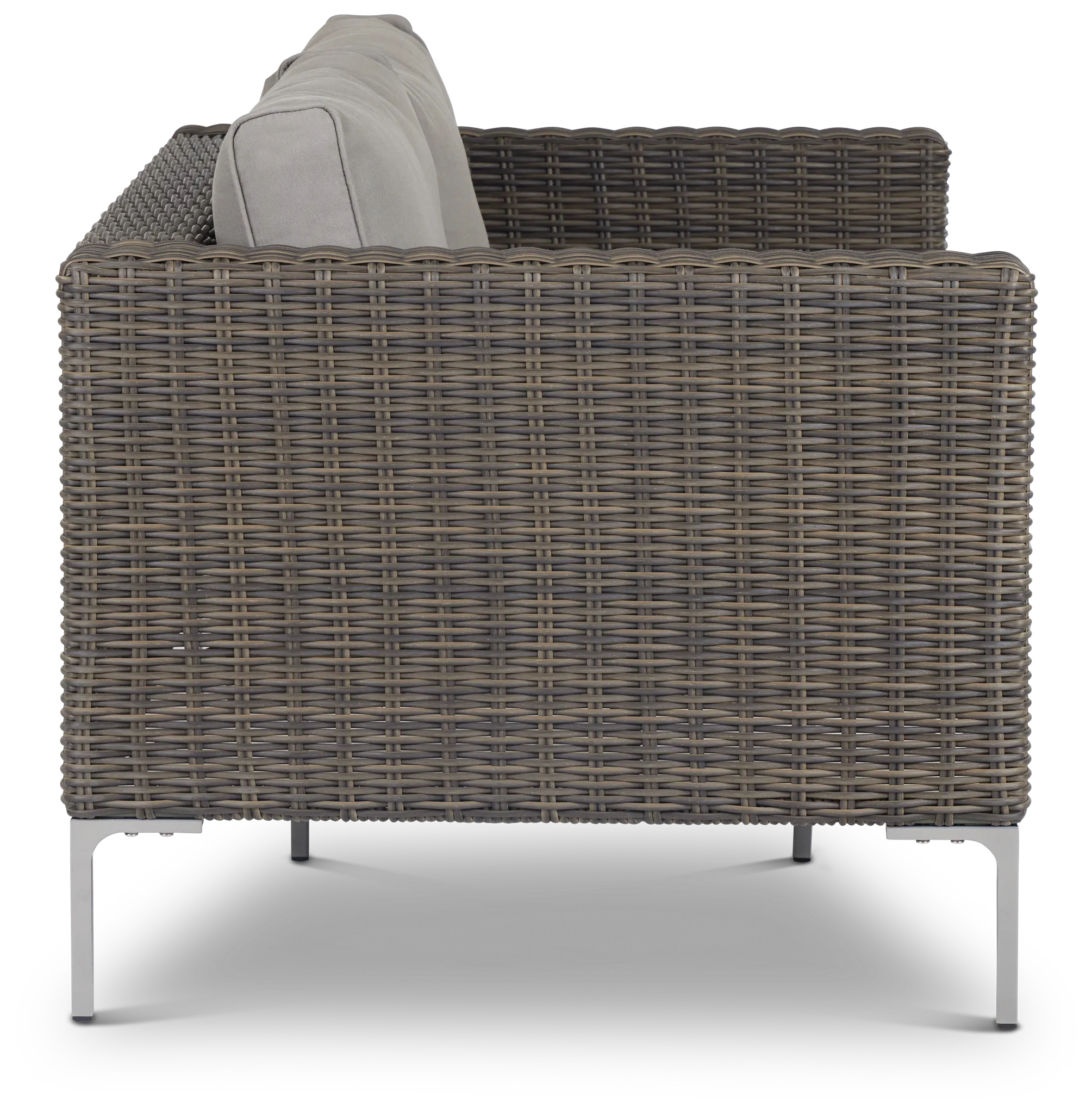 Tulum Gray Woven Loveseat W/ Cushion