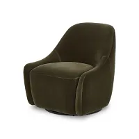 Four Hands Lenin Dark Green Velvet Swivel Accent Chair