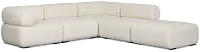 Celeste Light Beige Fabric 5-piece Right Facing Bumper Sectional