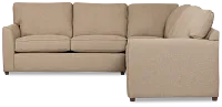 Tate Brown Fabric Large Two-arm Sectional