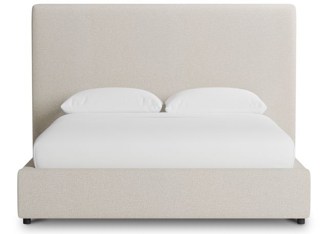 Grayton Suave Beige 54" Upholstered Platform Bed