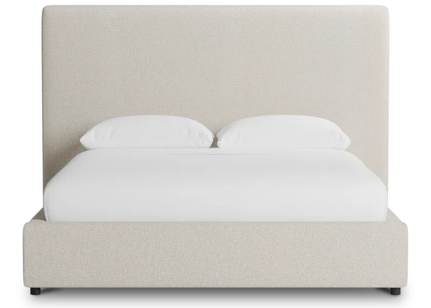Grayton Suave Beige 54" Upholstered Platform Bed
