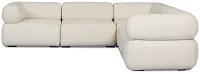 Celeste Light Beige Fabric 5-piece Modular Sectional